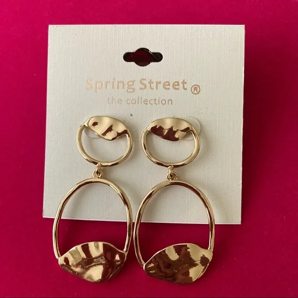 Earrings | Spring Street the Collection | Brand New | Gold Tone - Picture 1 of 3